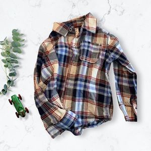 Carters | Plaid soft button down shirt 24m